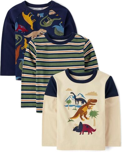 The Children's Place Baby Boys' and Toddler Long Sleeve Everday Casual Knit Shirt in Saudi Arabia