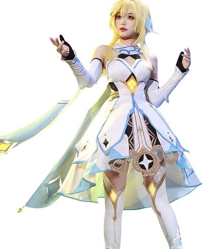 Kira Kira Traveler Lumine Cosplay Costume Game Genshin Impact in Saudi Arabia