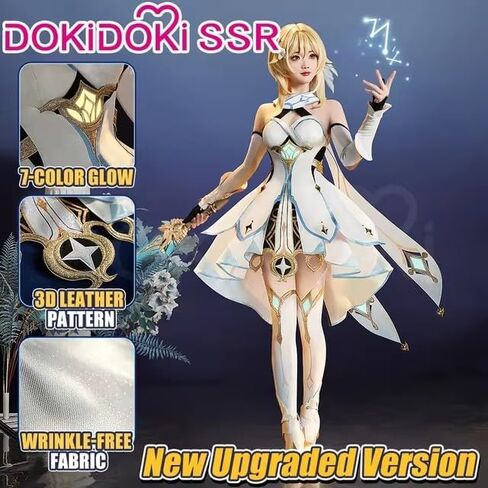 Kira Kira Traveler Lumine Cosplay Costume Game Genshin Impact in Saudi Arabia