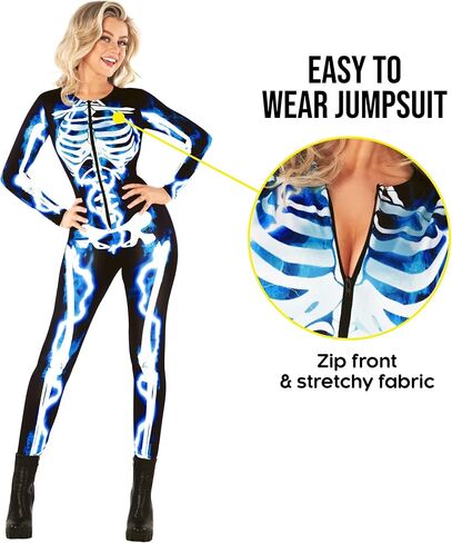 Morph Skeleton Bodysuit - Women's Halloween Costume in Saudi Arabia