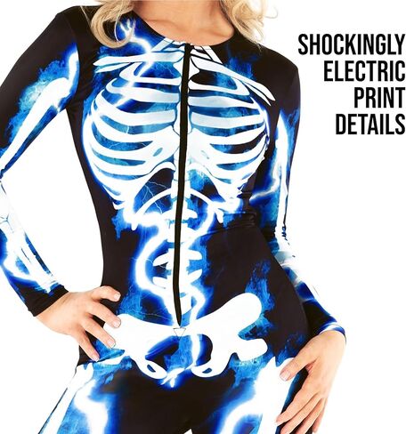 Morph Skeleton Bodysuit - Women's Halloween Costume in Saudi Arabia