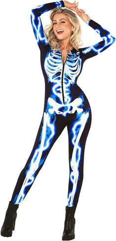 Morph Skeleton Bodysuit - Women's Halloween Costume in Saudi Arabia