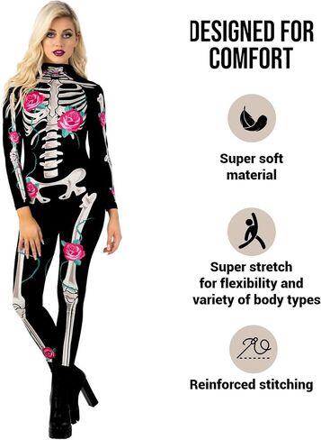 Morph Skeleton Bodysuit - زي عيد الهالوين النسائي in Kuwait