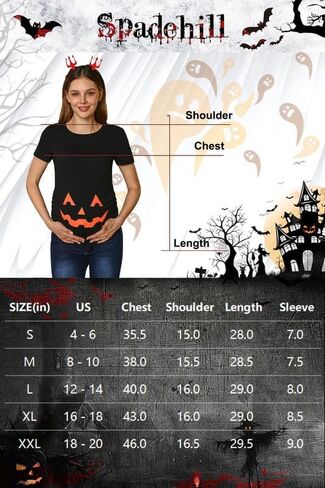 نساء هالوين قصير الأكمام الرسومية الحمل الأمومة قميص مضحك الوجه المنحوت in Kuwait