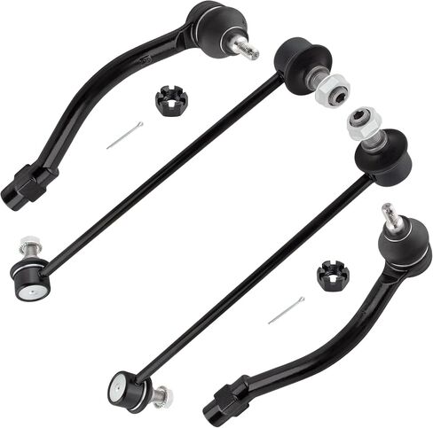 Boxi 4pcs روابط شريط التأرجح الأمامية + قضبان التعادل الخارجية تناسب Hyundai Elantra 2011-2016/Elantra Coupe 2013-14/Elantra GT 2013-17/Veloster 12-17/for Kia Soul 14-19/Soul EV 15-19 | K750523 ES801074 ES801075 in Saudi Arabia