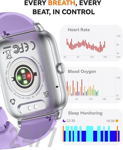 الساعات الذكية للرجال- الإجابة/إجراء مكالمة ، IP68 Litning Step Step Sleep Tracker Watch مع ساعة مراقبة النشاط الذكي لـ Andriod iPhone iOS متوافق (Black ، 1.82) in Kuwait