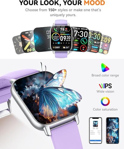 الساعات الذكية للرجال- الإجابة/إجراء مكالمة ، IP68 Litning Step Step Sleep Tracker Watch مع ساعة مراقبة النشاط الذكي لـ Andriod iPhone iOS متوافق (Black ، 1.82) in Kuwait