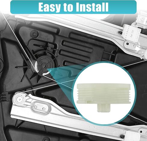X AUTOHAUX Window Regulator Drum Gear Spool for Kia Sportage 2017-2021 Glass Regulator Sprocket Spool Gear in Saudi Arabia