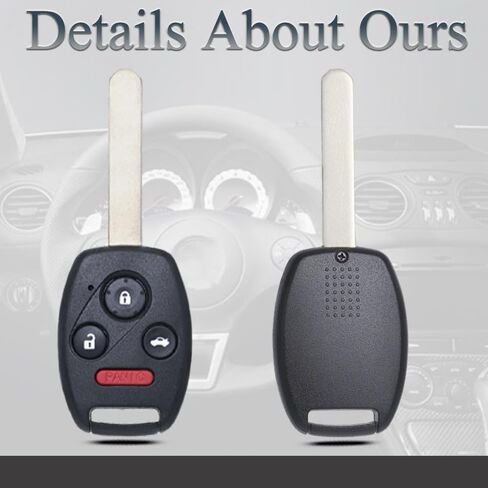 Key Fob Keyless Entry Fits for Honda Civic SI EX Hybrid 2006 2007 2008 2009 2010 2011 2012 2013 Remote Control Head Key Replacement (N5F-S0084A, 35111-SVA-306) 4 Buttons in Saudi Arabia
