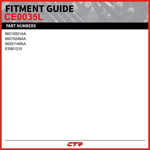 Ctr CE0035L [OE Supplier] Left TIE TIE ROD END متوافق مع FIAT ، سيارات JEEP - يحل محل 68210501AA ، 68275249AA ، 68351149AA ، ES801215 in Saudi Arabia