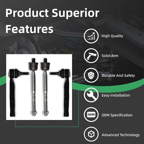 ES801063 ES801062 EV801067 4PCS التعليق الأمامي التعليق الداخلي الرابط end end end التوافق مع Mazda 2014 2015 2015 2017 2018 Mazda 3/3 Sport ، 2014-2017 Mazda 6 in Saudi Arabia