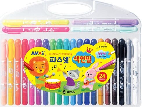 AMOS The Softest in The World Pasnet Premium Color Pencil (12 Colors) in Kuwait