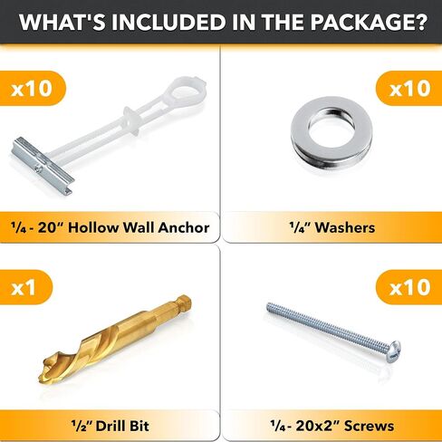 CondoMounts MSK8001 Steel Stud TV Mounting Kit | Metal Stud Anchors | TV Mount Metal Studs | Holds 200lbs on Steel Stud | Includes 6 Elephant Anchor (1/4) Set & 1-Pilot Head Titanium Drill Bit in Saudi Arabia