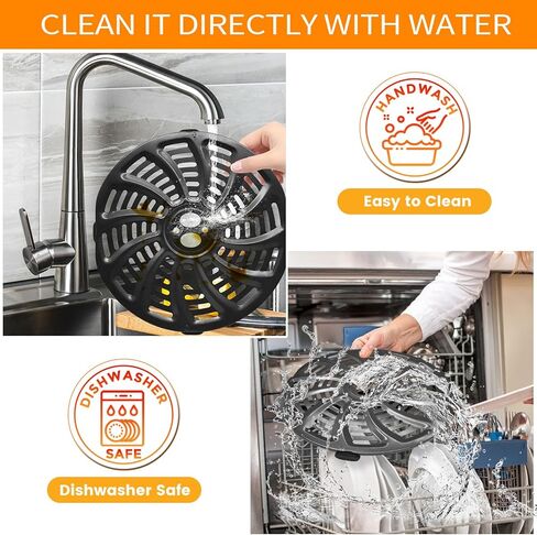 مقلاة الهواء للشواء عموم لGourmia 7 QT GAF716 GAF778 GAF798 مقلاة الهواء، بيضاوية غير لاصقة 8.97 بوصة * 8.97 بوصة مقلاة الهواء استبدال أجزاء صينية الملحقات رف سلة شواء لوحة هش لوحة مع مصدات مطاطية in Kuwait