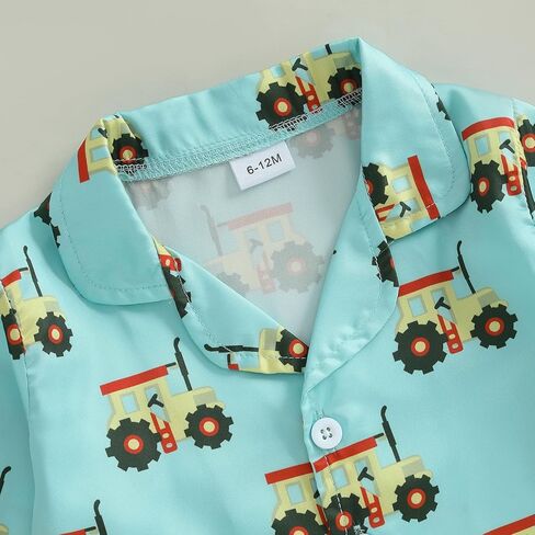 Biayxms Toddler Boy Silk Pajamas Set Button Down Dinasour Long Sleeve Shirts Tops and Pants Two Piece Satin Pj Lounge Sets in Kuwait