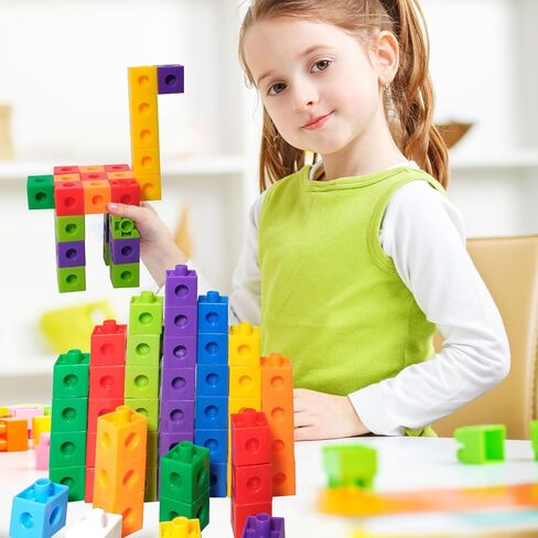 701 Pcs Math Learning Linking Cube with Storage Container Counting Cubes Plastic Colorful Counting Blocks Math Manipulatives Classroom Learning Supplies for Home school Educational(Multicolor) in Saudi Arabia