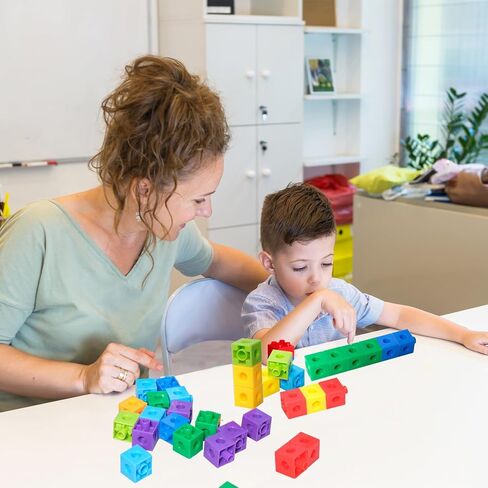 701 Pcs Math Learning Linking Cube with Storage Container Counting Cubes Plastic Colorful Counting Blocks Math Manipulatives Classroom Learning Supplies for Home school Educational(Multicolor) in Saudi Arabia