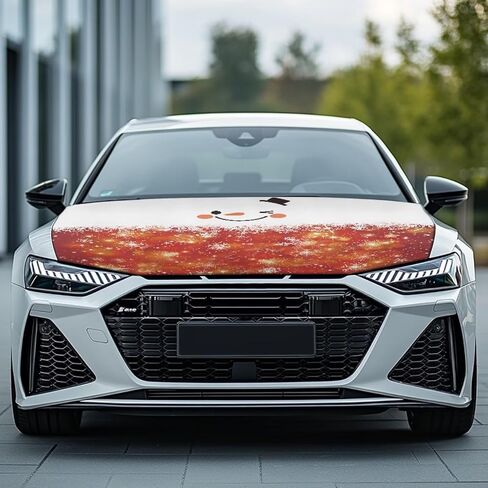 Yewatlles American Flag Cross Car Hood Cover Protector, Printed Hood Covers for Cars, for Most Sedans Small SUV Truck, Sun Rain Snow Ice Protective Hood Wrap Blanket, Auto Exterior Accessories in Kuwait