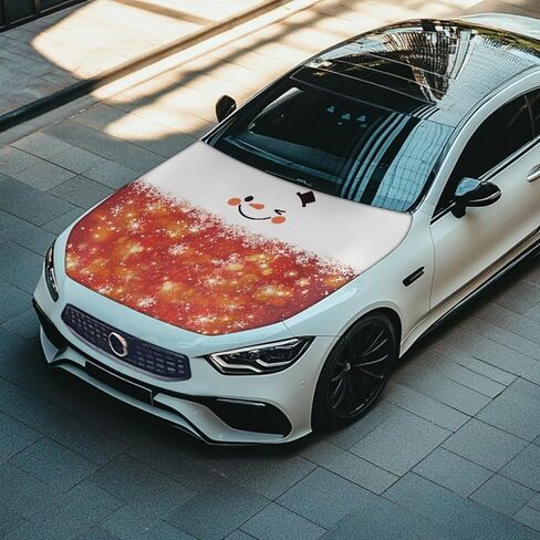 Yewatlles American Flag Cross Car Hood Cover Protector, Printed Hood Covers for Cars, for Most Sedans Small SUV Truck, Sun Rain Snow Ice Protective Hood Wrap Blanket, Auto Exterior Accessories in Kuwait