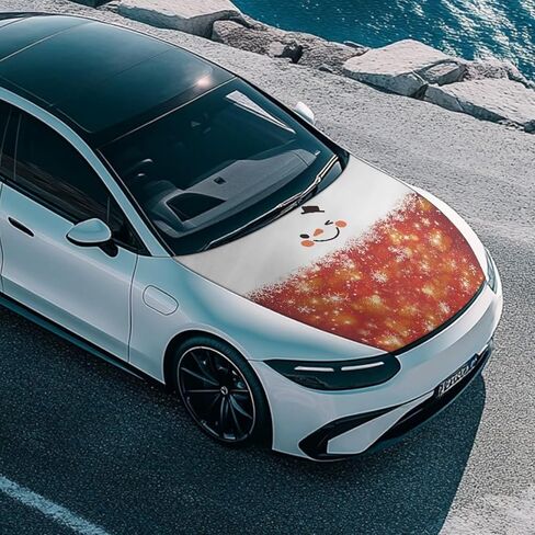 Yewatlles American Flag Cross Car Hood Cover Protector, Printed Hood Covers for Cars, for Most Sedans Small SUV Truck, Sun Rain Snow Ice Protective Hood Wrap Blanket, Auto Exterior Accessories in Kuwait