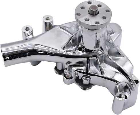1 SET SHLPDFM Chrome High Volume Aluminum Long Water Pump Fits for Small Block Chevy SBC 283 327 350 383 400 V8 in Saudi Arabia
