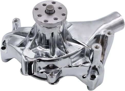 1 SET SHLPDFM Chrome High Volume Aluminum Long Water Pump Fits for Small Block Chevy SBC 283 327 350 383 400 V8 in Saudi Arabia
