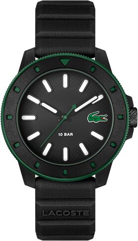 Lacoste.12.12 Scuba Men 3H Watch 3H Quartz ، حزام السيليكون - ساعة الكلاسيكية الحديثة - هدية له ، 43 ملم in Saudi Arabia