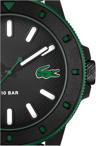 Lacoste.12.12 Scuba Men 3H Watch 3H Quartz ، حزام السيليكون - ساعة الكلاسيكية الحديثة - هدية له ، 43 ملم in Saudi Arabia