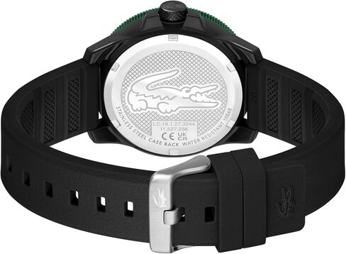 Lacoste.12.12 Scuba Men 3H Watch 3H Quartz ، حزام السيليكون - ساعة الكلاسيكية الحديثة - هدية له ، 43 ملم in Saudi Arabia
