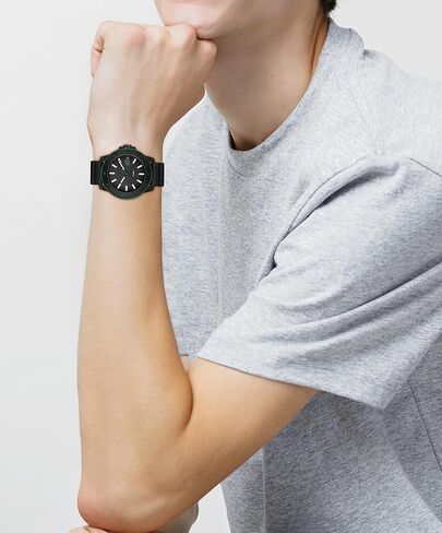 Lacoste.12.12 Scuba Men 3H Watch 3H Quartz ، حزام السيليكون - ساعة الكلاسيكية الحديثة - هدية له ، 43 ملم in Saudi Arabia