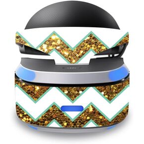 MightySkins Skin Compatible with Sony Playstation VR wrap Cover Sticker Skins Glitter Chevron