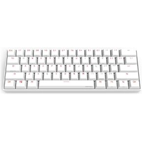 CORN Anne Pro 2 Mechanical Gaming Keyboard 60% True RGB Backlit - Wired/Wireless Bluetooth 5.0 PBT Type-c Up to 8 Hours Extended Battery Life, Full Keys Programmable (Gateron Brown, White)