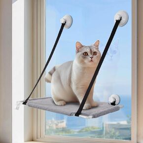 Cat Window Perch, Cat Window Hammock for Indoor Cat Rest Seat, Cat Bed Window for Large Cats or Kittens Single and Double Layers (Single)