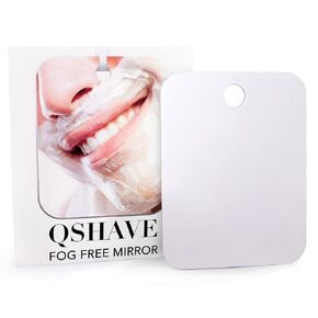 QSHAVE Fogless Shower Mirror Large Size with Suction Hook and Adhesive Hook Perfect for Shaving