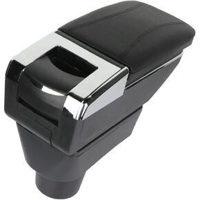 ROADFAR Arm Rest Rotatable Leather Center Console Storage Box Armrest Box Compatible with 2014-2018 for Mitsubishi for Mirage
