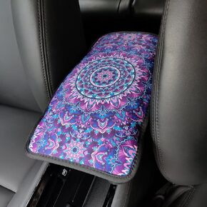 AJLTPA Vehicle Center Console Armrest Cover Pad, Universal Fit Soft Comfort Center Console Armrest Cushion for Car, Stylish Pattern Design Car Armrest Cover (Elephant)