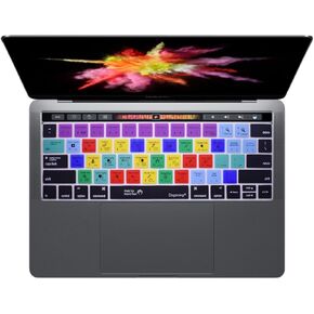 غطاء لوحة مفاتيح من السيليكون لاختصارات Adobe Photoshop لجهاز MacBook Pro 13 بوصة M2/M1؛ ماك بوك برو 14/16 بوصة، شريط لمس ماك بوك برو 15 بوصة (A1989/A1706،A1990/A1707) 2016-2020 2022-2023
