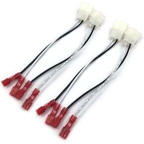 4 Pack Speaker Harness Compatible with J-e-e-p DOD-ge Chry-sler Models Front Rear Door Speaker Wiring Harness Adapter 72-6514 Door Speaker Replacement Speaker Wire Harness