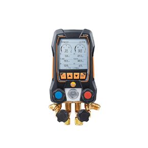 Testo 570s AC Manifold Gauge Set – AC Gauge Set with 2X 115i Pipe-Clamp Thermometer, 1 x 552i Vacuum Probe + 4 Hoses – AC Gauge Set 4-Way Valve, USB-C – Refrigerant Gauge with Bluetooth and App