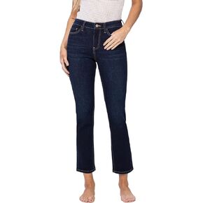 VERVET High Rise Anke Slim Straight Jeans Dark Blue T5908