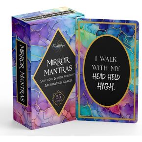 Mirror Mantra Affirmation Cards for Women - Body Positivity, Self-Love, Empowerment, Confidence, and Personal Growth + Development