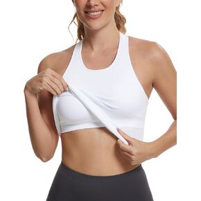 MathCat Workout Tank Tops for Women with Built in Bra,Ribbed Racerback Crop Tank Top,Workout Tops for Women Slim Fit