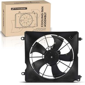 A-Premium Left Engine Radiator Cooling Fan Assembly Compatible with Select Honda & Acura Models - Accord 2013-2017, TLX 2015-2020 - Replace# 190155A2A02, 190305A2A02