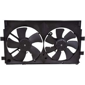 Brock Replacement for Dual Cooling Fan Motor Assembly Compatible with 08-17 Lancer (EXCLUDING Turbo) 1355A093 1355A095