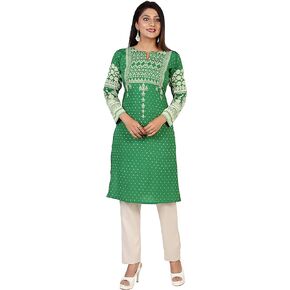 Maple Clothing Indian Kurtis for Women Long Silk Kurta India Tunic Tops