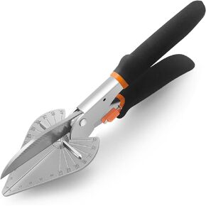 TOWOT Multifunctional Trunking Miter Shears for Molding and Trim Cutter,Adjustable at 45 To 135 Degree With Safety Lock Hand Tools for Cutting Plastic, PVC and Molding Trim, with Replacement blades