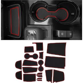 CupHolderHero fits Nissan Rogue Accessories 2021-2024 Premium Custom Interior Non-Slip Anti Dust Cup Holder Inserts, Center Console Liner Mats, Door Pocket Liners 19pc Set (Gray Trim)