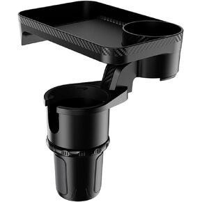Cup Holder Tray for Car Cup Holder Expander with Car Drink Holders, Automotive Cup Attachable Tray with 360°Rotation,Cup Holder Adapt Most Regular Cups with 18-40 oz, fit in 2.75-3.25 inch Car Holder