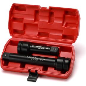 CASOMAN 1-Inch Drive Impact Extension Bars, Length: 6" & 10", Impact Socket Extension, CR-MO Steel