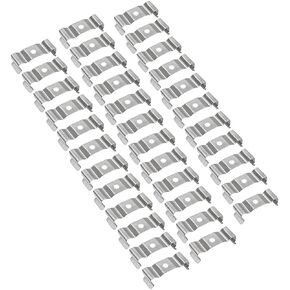 uxcell T8 Clips Bracket Hanger for Integrated Tube Light Fixture, Nickel-Plated Manganese Steel, Pack of 35